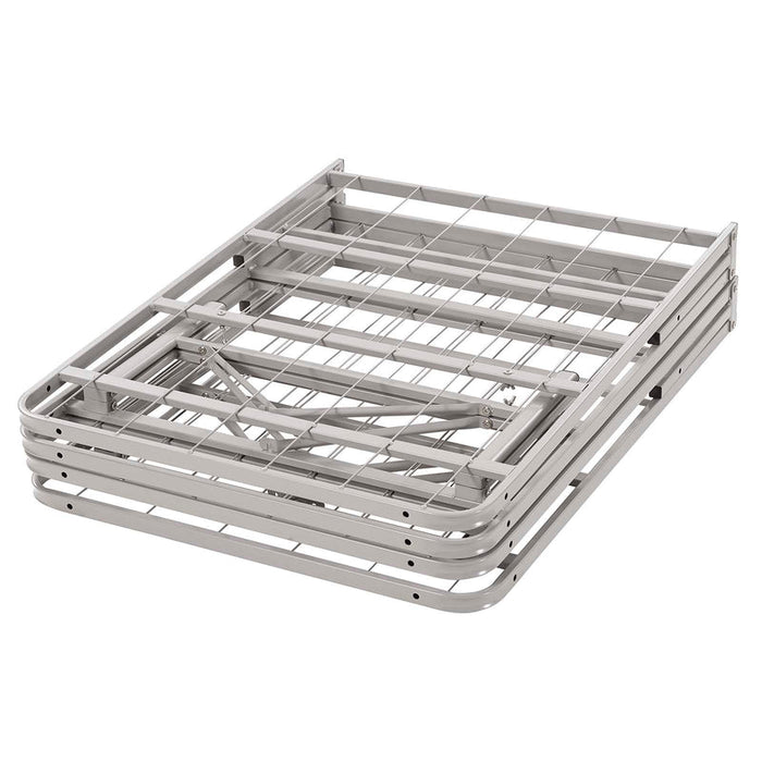 Maja Stainless Steel Queen Platform Bed Frame - Gray Denmark Home