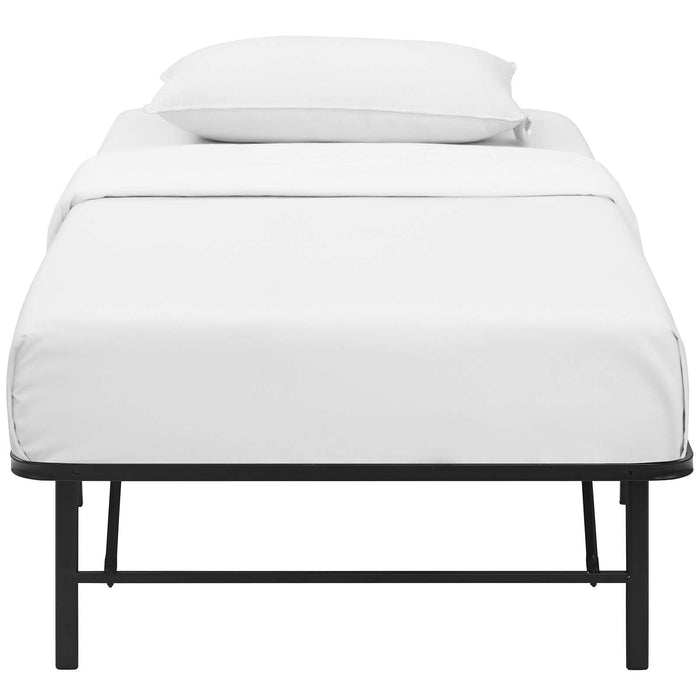Maja Stainless Steel Twin Platform Bed Frame - Brown Denmark Home