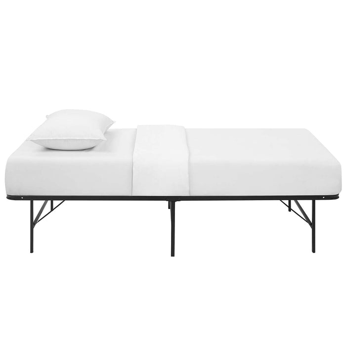 Maja Stainless Steel Twin Platform Bed Frame - Brown Denmark Home