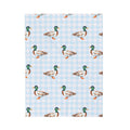 Mallard Duck Blue Gingham Blanket