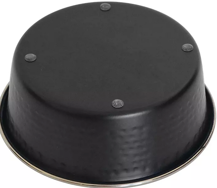 Matte Black & Hammered Copper Dog Bowl w/ Silicone Feet, 2 pk. (Choose Size) - Eshop House LLC