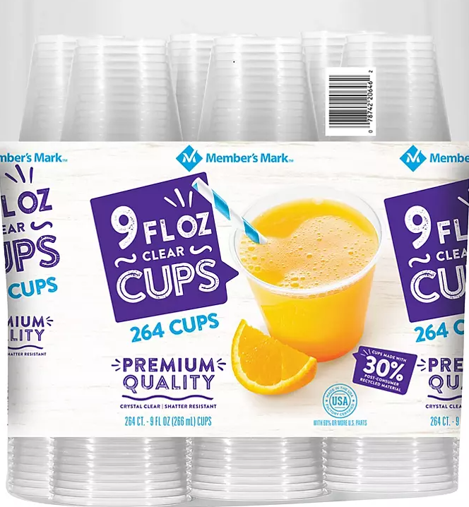 Member's Mark Clear Plastic Cups (9 oz., 264 ct.) - Eshop House LLC