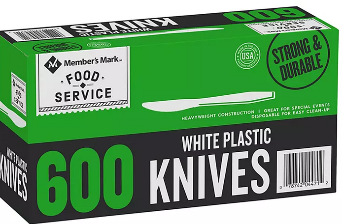 Member's Mark Plastic Knives, Heavyweight, White (600 ct.) - Eshop House LLC