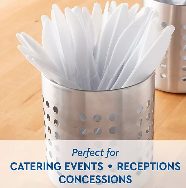 Member's Mark Plastic Knives, Heavyweight, White (600 ct.) - Eshop House LLC