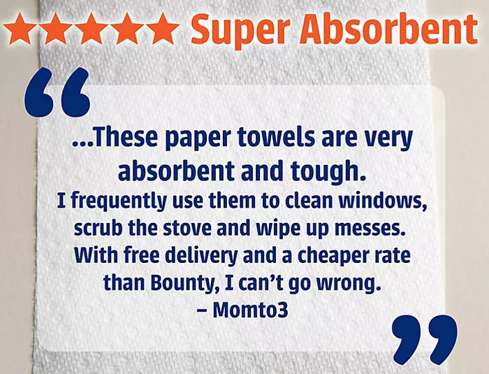 Member's Mark Premium Full Sheet Paper Towels (15 Huge rolls, 101 sheets/roll, 2-Ply) - Eshop House LLC