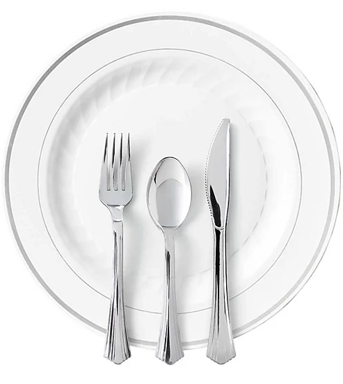 Member's Mark Premium Silver-Look Cutlery Combo (180 ct.) - Eshop House LLC