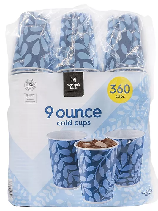 Member's Mark Printed Paper Bath Cold Cup (9 oz., 360 ct.) - Eshop House LLC