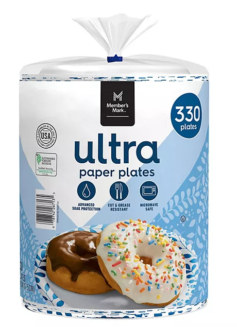 Member's Mark Ultra Dessert/Snack Paper Plates (6.875", 330 ct.) - Eshop House LLC