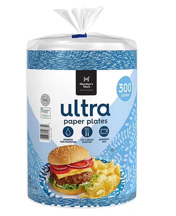 Member's Mark Ultra Lunch Paper Plates (8.5", 300 ct.) - Eshop House LLC