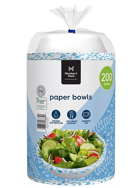Member's Mark Ultra Snack/Dip Paper Bowls (12 oz., 200 ct.) - Eshop House LLC