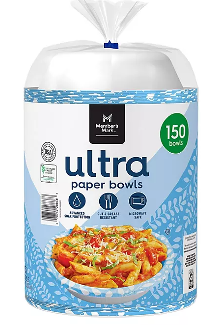 Member's Mark Ultra Soup/Salad Paper Bowls (20 oz., 150 ct.) - Eshop House LLC