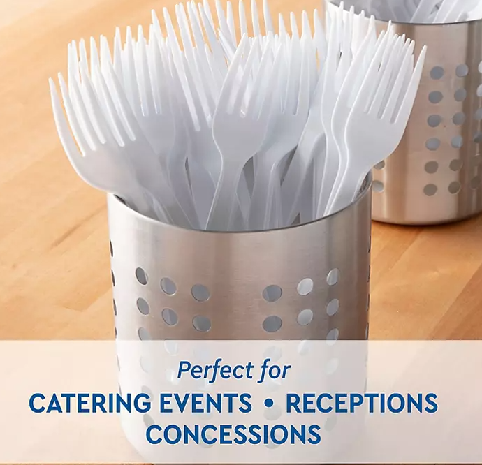 Member's Mark White Plastic Forks (600 ct.) - Eshop House LLC