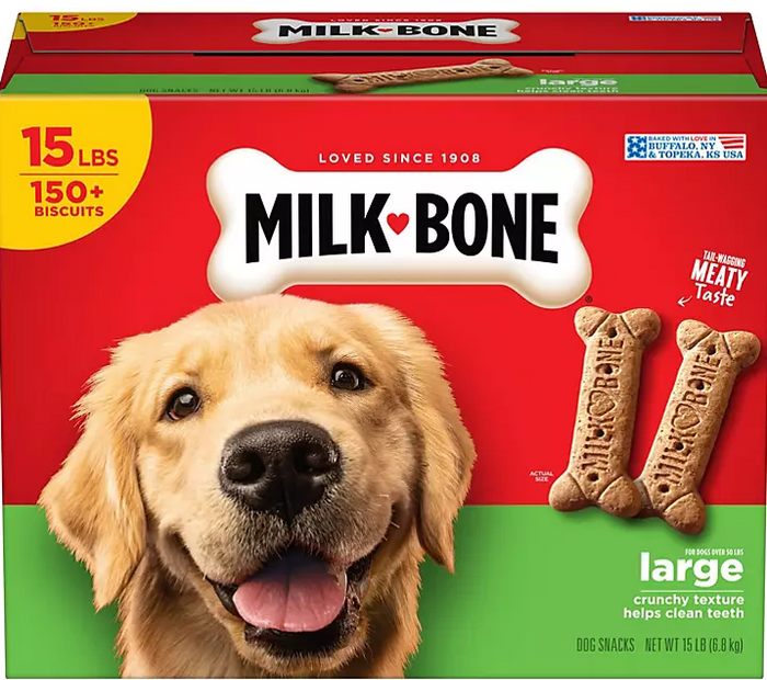 Milk-Bone Original Dog Biscuits, Large Crunchy Dog Treats, 15 lbs. - Eshop House LLC