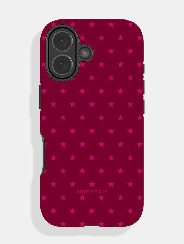 Mini Star Burgundy Ultra Protective iPhone  Case Phone Cases Skinnydip London