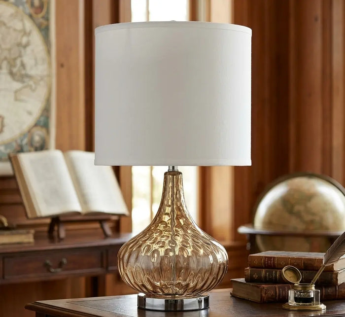 Mist Table Lamp – Amber Glass Denmark Home