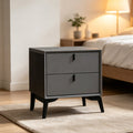Modern Leather Decorative Bedside Cabinet / Nightstand / Steel Feet LZ3608