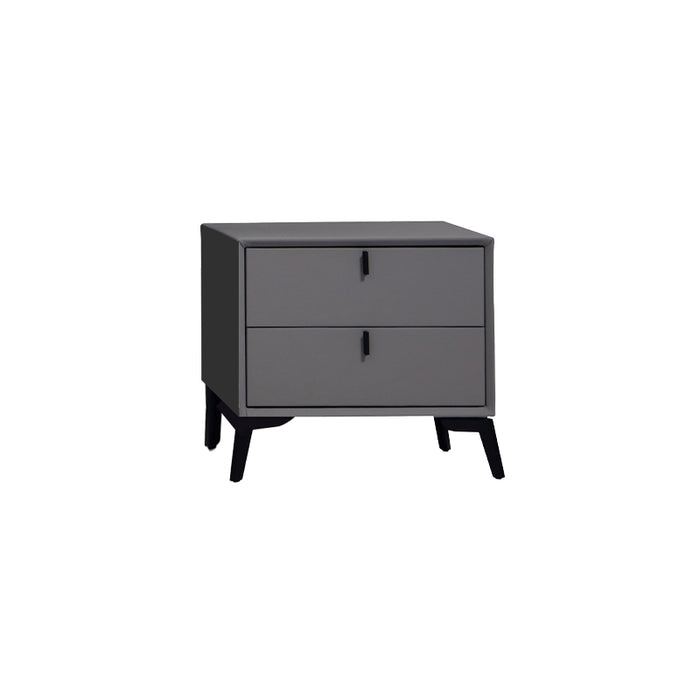 Modern Leather Decorative Bedside Cabinet / Nightstand / Steel Feet LZ3608