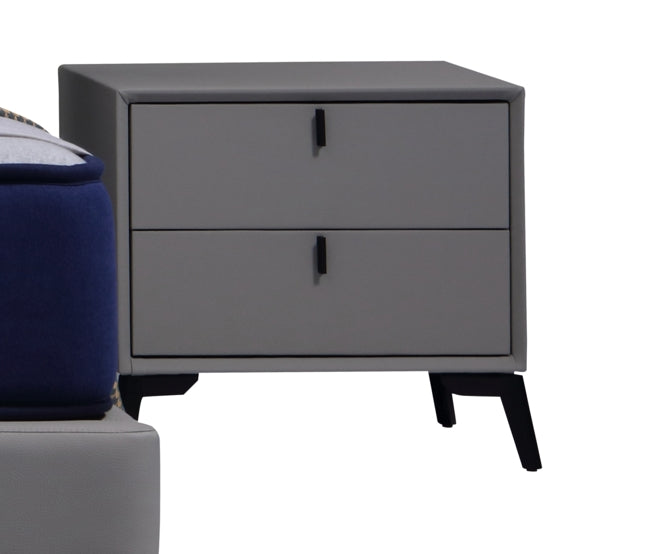 Modern Leather Decorative Bedside Cabinet / Nightstand / Steel Feet LZ3608