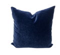 square blue mohair pillow