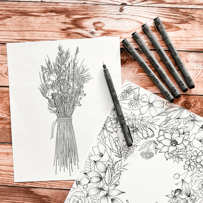 Monoline Studio Archival 5 Piece Pen Set | The Pigeon Letters