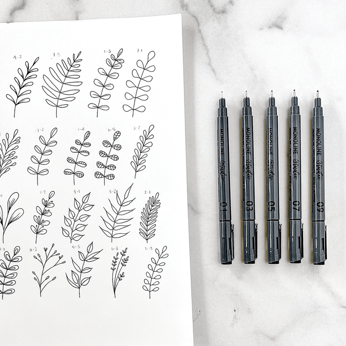 Monoline Studio Archival 5 Piece Pen Set | The Pigeon Letters