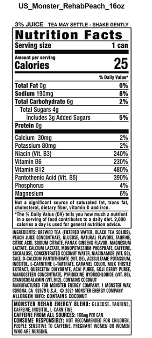 Monster Energy Rehab Variety Pack (15.5 oz. cans, 24 ct.)