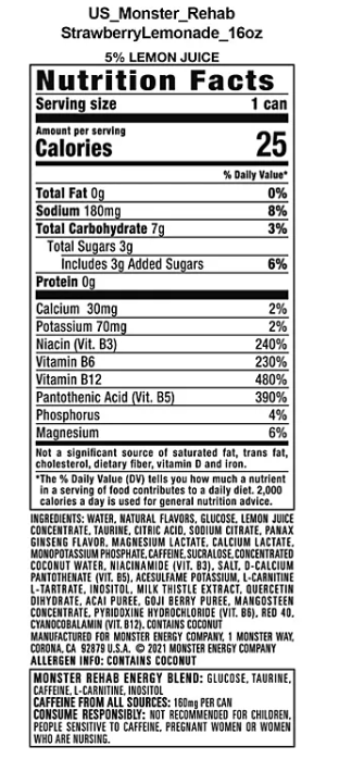 Monster Energy Rehab Variety Pack (15.5 oz. cans, 24 ct.)