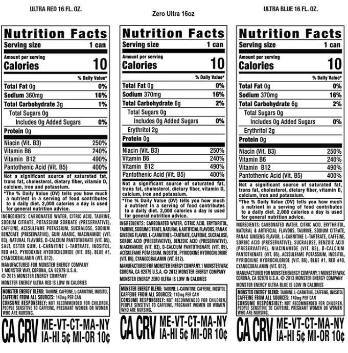 Monster Energy Ultra Variety Pack (16 fl. oz., 24 pk.)