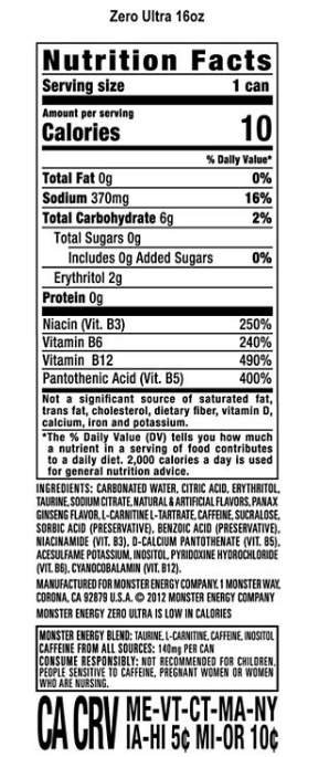Monster Energy Zero Ultra (16 fl. oz., 24 pk.)