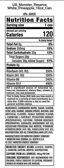 Monster Reserve White Pineapple (16 fl. oz., 24 pk.)