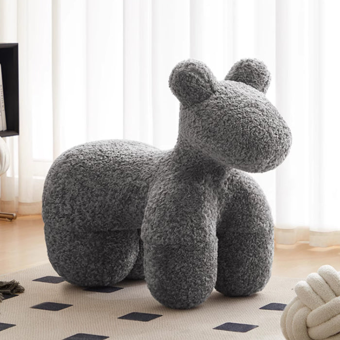 Morrigan Animal-shaped Wool Curl Creative Ottoman Single Sofa