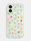 Multicolour Tulips Shock iPhone Case Phone Cases Skinnydip London