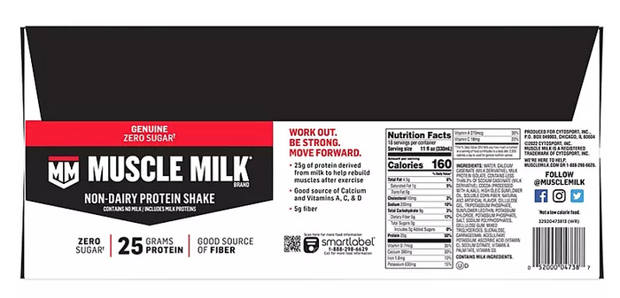 Muscle Milk Genuine Protein Shake, Chocolate (11 fl. oz., 18 pk.)
