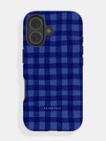 Light Blue Gingham Ultra Protective iPhone Case Phone Cases Skinnydip London