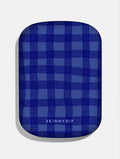 Navy Gingham Portable Magsafe Charger Portable Chargers Skinnydip London