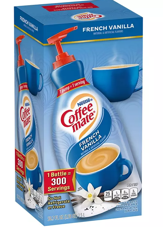Nestle Coffee mate Liquid Creamer Pump, French Vanilla (1.5 L) - Eshop House LLC