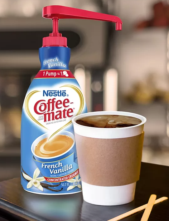 Nestle Coffee mate Liquid Creamer Pump, French Vanilla (1.5 L) - Eshop House LLC