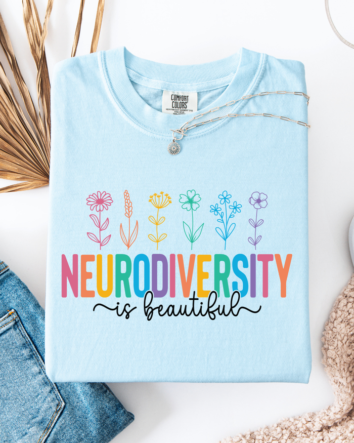 Neurodiversity Floral - T shirt or Sweater