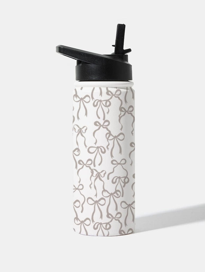 Neutral Bows 18oz Stainless Steel Water Bottle Water Bottles Skinnydip London