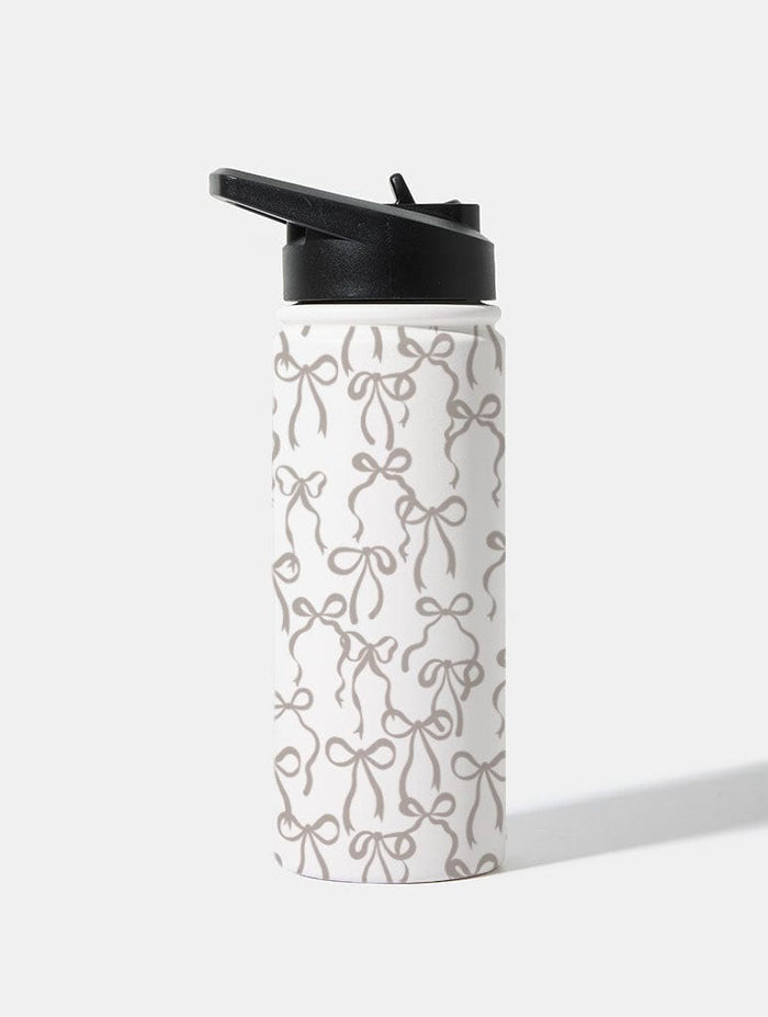 Neutral Bows 18oz Stainless Steel Water Bottle Water Bottles Skinnydip London