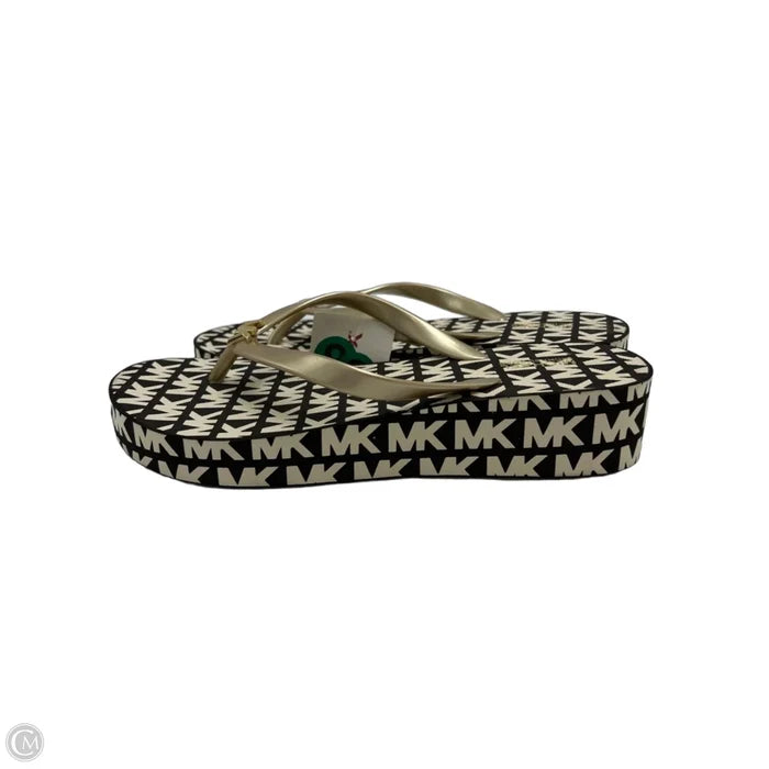 NEW! Shoes Designer By Michael Kors In Brown & White, Size: 8