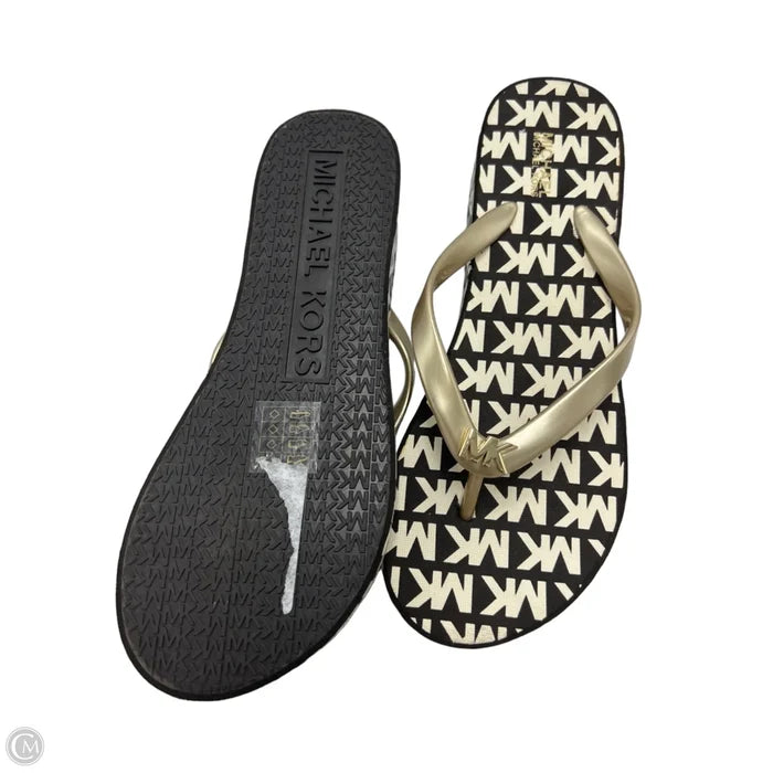 NEW! Shoes Designer By Michael Kors In Brown & White, Size: 8