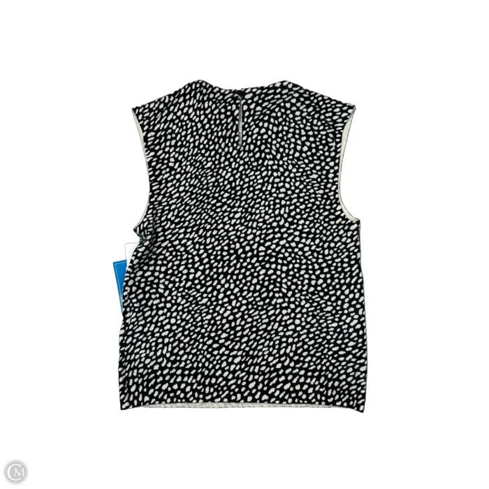 New! Top Sleeveless By J. Crew In Black & Cream, Size: Xs