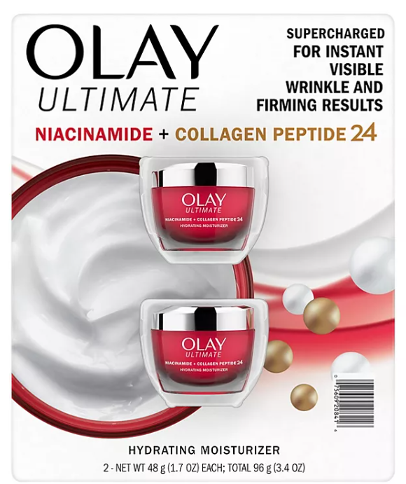 Olay Ultimate Niacinamide + Collagen Peptide 24 Hydrating Moisturizer (1.7 oz., 2 pk.)