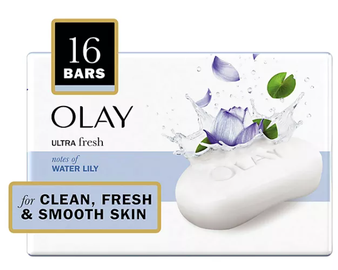 Olay Ultra Fresh Bar Soap, Notes of Water Lily (4 oz., 16 ct.)