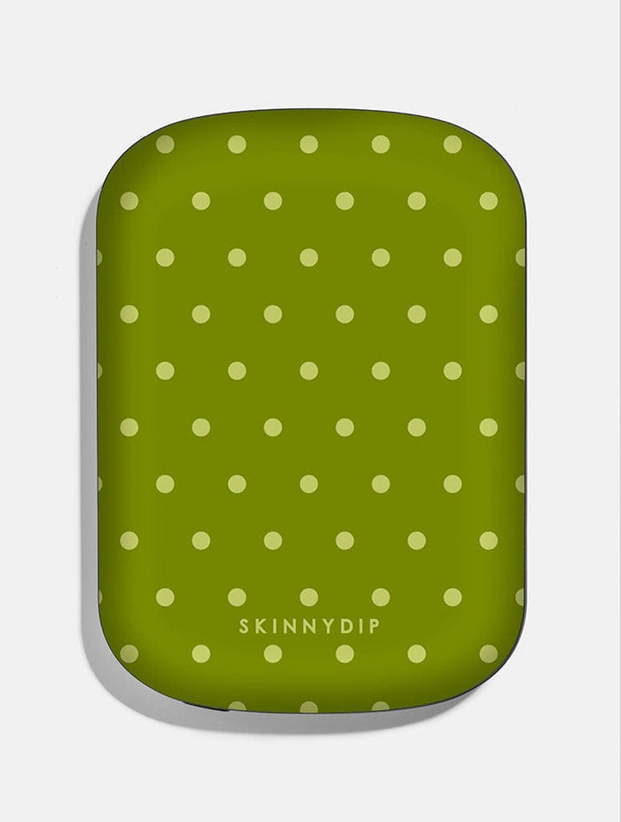 Olive Green Mini Dots Portable Magsafe Charger Portable Chargers Skinnydip London