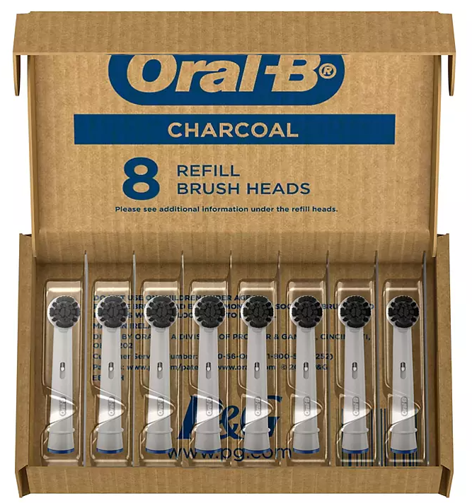 Oral-B Charcoal Electric Toothbrush Replacement Brush Heads (8 ct. Refills)