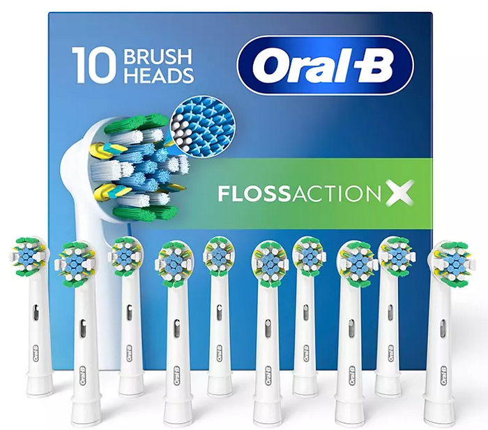 Oral-B FlossAction Electric Toothbrush Replacement Brush Heads (10 ct.)