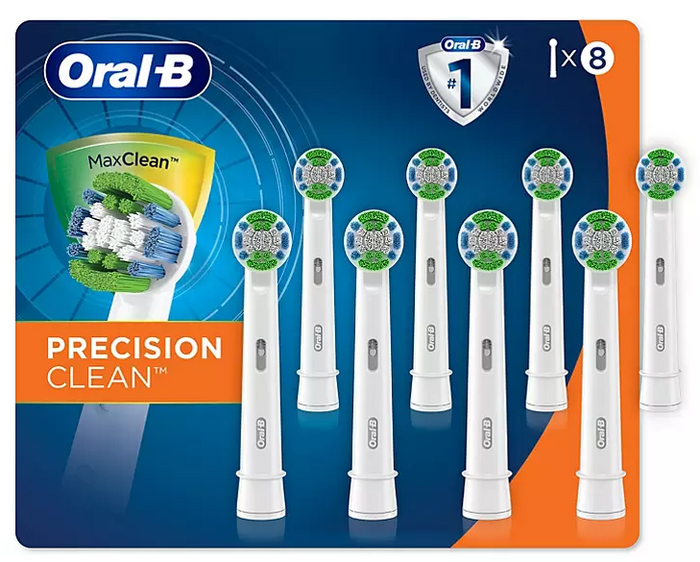 Oral-B Precision Clean Electric Toothbrush Replacement Brush Heads (8 ct.)