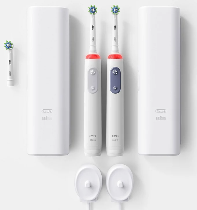 Oral-B Pro Clean Rechargeable Toothbrush (2 Pack + 3 Brush Heads)